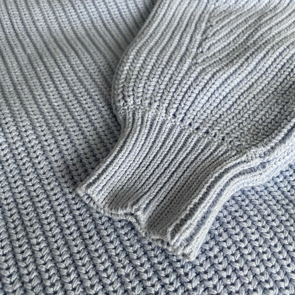 J Crew Mockneck Fisherman Sweater - Periwinkle - Picture 5 of 5